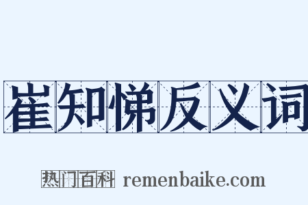 崔知悌反义词是什么意思的图片